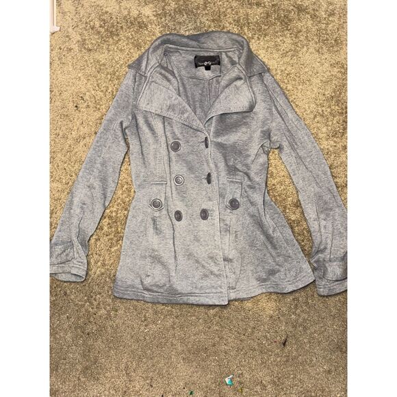 Size Small Ambiance Grey Button Up Coat - Picture 1 of 3